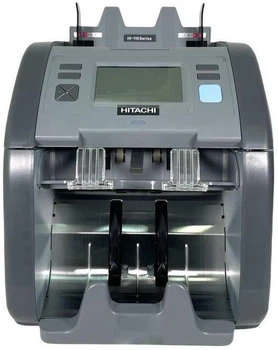 Сортувальник банкнот Hitachi iH-110 Fitness — Професійний лічильник купюр і грошей з перевіркою валют, Детекцією справжності банкнот, лічильна машинка з автоматичним перерахуванням готівки, Сортування за номіналом, Сучасний детектор купюр