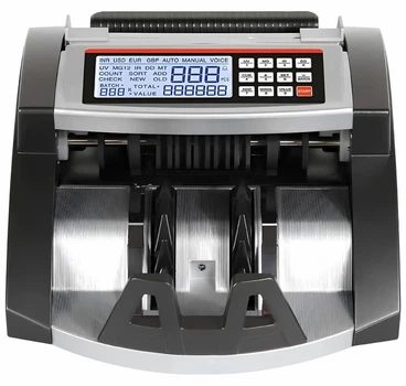 Счетчик банкнот Premax PM-CC35D с функцией детекции подлинности, с автоматическим стартом подсчёта, с сортировкой номинала