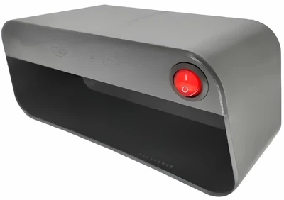 Просмотровый детектор банкнот Спектр УЛЬТРА Темно-серый мощный UV LED 3Вт 365нм, проверка валюты от сети и USB