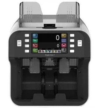Сортировщик банкнот Smart Eagle F | Счетная машинка для валют с детекцией подлинности купюр UV/MG/IR, Мультивалютный 2-х карманный сортировщик банкнот