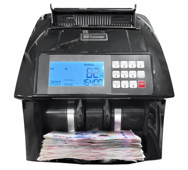 Счетная машинка банкнот Multi Counter Pro 2024 Black | Счетчик купюр с детекцией денег, с автоматическим стартом подсчёта, с сортировкой номинала