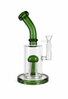 Бонг стеклянный Medusa M Green с перколятором 25 см