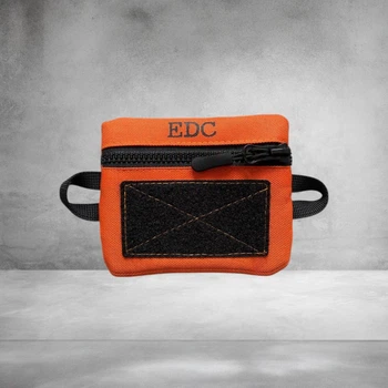 EDC гаманець помаранчевий 10×12 см з велкро панеллю