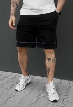 Мужские Шорты Трикотажные Стаф Черные Спортивные Staff Ry Black & Blue M (391514)