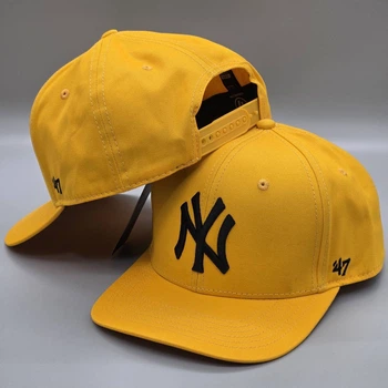 Кепка с прямым козырьком снепбек snapback NY 47 New York Желтый