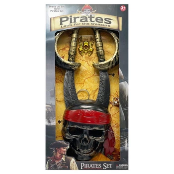 Пираты игровой детский набор детское игрушечное оружие две сабли и маска Pirates Ser RL 8897А-134