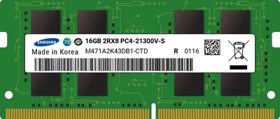 Оперативна пам'ять Samsung SODIMM DDR4-2666 16384MB PC4-21300 (M471A2K43DB1-CTD)