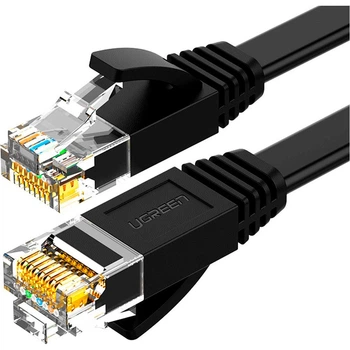 Патч-корд Ugreen NW102 Cat 6 U/UTP Lan Flat Cable 5m Black (50176) [165591]