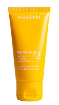 Солнцезащитный флюид для лица UVA/UVB SPF 50+ Academie Bronzecran Face Sunscreen Fluid SPF 50+ 50 мл