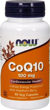 Коензим Q10 та ягоди глоду Now Foods 100 мг 90 вегетаріанських капсул (733739032126)