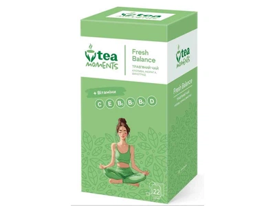 Чай фасований фруктовий та трав`яний TEA MOMENTS "Fresh Balance" 1,8г ароматизований 22 пакетиків