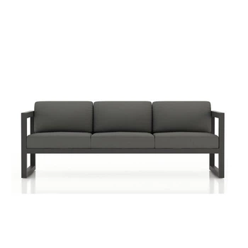 Диван металлический в стиле Лофт Loftaro Sofa Dim Steel 101 Графит 200 × 70 × 80 см