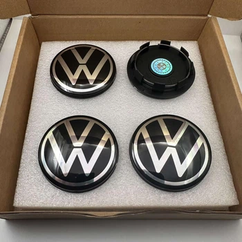 Колпачки статичные на диски Фольцваген WV заглушки Volkswagen 65 мм крутящиеся неподвижные 202430722490 3b7601171 5g0601171