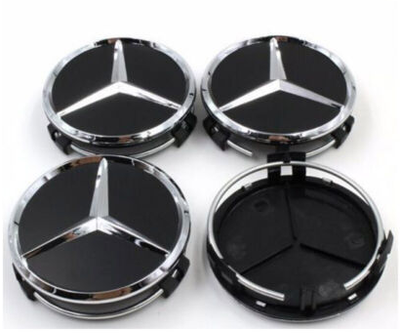 Колпачки в диски Mercedes ( черный ) 75 мм 70 мм матовые мерседес