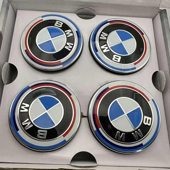 Колпачки статичные в диски BMW бмв 68 мм 65 мм 36122455269 заглушки неподвижные 50 years фиксированные