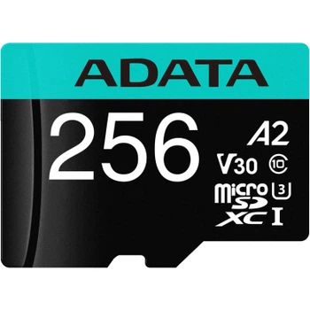 Карта памяти ADATA 256GB microSD class 10 UHS-I U3 V30 A2 Premier Pro SD 6.0 (AUSDX256GUI3V30SA2-RA1)