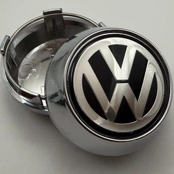 Колпачок конусный высокий фольцваген 60 мм 56 мм хром заглушка в диск Volkswagen