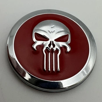 Наклейка 3D Punisher картель череп табличка пунішер на зброю авто 40 мм металева