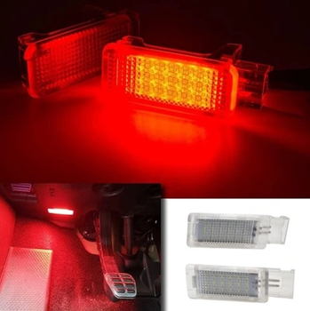 LED подсветка ног салона багажника бардачка skoda AUDI Ауди Porsche порше VW Volkswagen фольцваген seat шкода красная