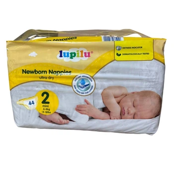 Підгузки 2 розміру Lupilu Newborn nappies ultra dry mini 4-8 кг 44 шт