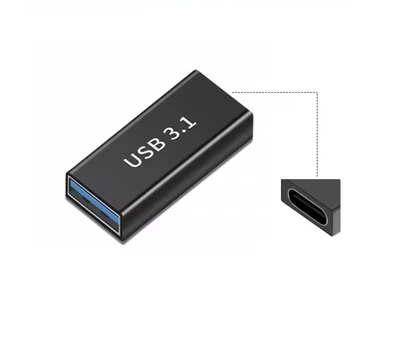 Перехідник, з'єднувач USB A v.3.0 — Type C (Мама — Мама)