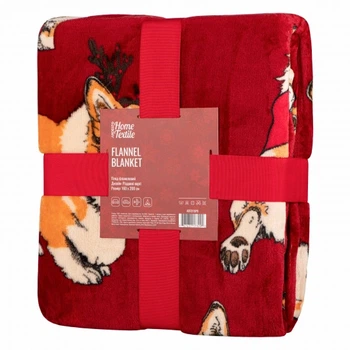 Плед Ardesto Flannel 160х200см 100% полиэстер "Рождественские корги" (ART0119PB)
