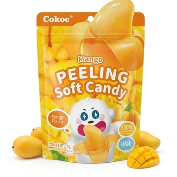 Конфеты со съедобной кожурой Cokoc Peeling Soft Candy Mango 75 г - жевательные конфеты со вкусом манго (53797)