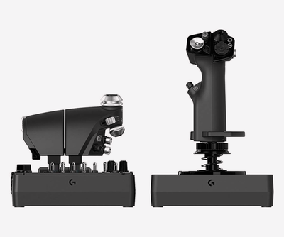 Джойстик HOTAS Logitech X56 H.O.T.A.S. для PC, USB, окремий блок тяги, RGB підсвічування (945-000059)