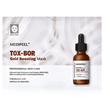 Інтенсивна маска для підвищення пружності шкіри Medi-Peel Tox-Bor Gold Boosting Mask 1 шт — антивікова корейська маска з золотом