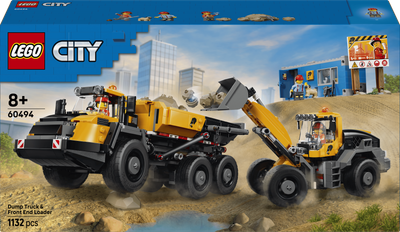 Конструктор LEGO City Самоскид і фронтальний ковшовий навантажувач 1132 деталі (60494)