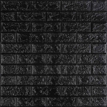 3D панель самоклеящая Sticker Wall 700х770х3мм кирпич Черная (019-3) SW-00000584