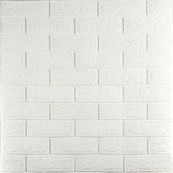 3D панель самоклеющаяся Sticker Wall под кирпич белый для стен кухни, ванной, других помещений 700х770х3мм SW-00000174
