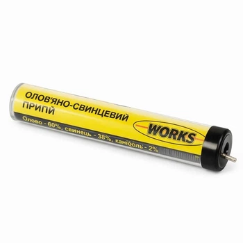 Припій олов'яно-свинцевий Work's 31045 W15001 з каніфоллю 1,0 мм 15 г Sn60Pb40 для паяння електроніки