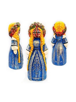 Кукла Мотанка голубая керамика