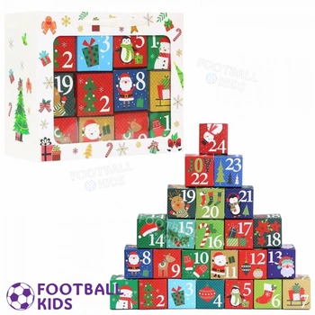 Набір коробочок для створення адвент-календаря Merry Christmas: 24 коробочки + святковий пакет (5055-4)