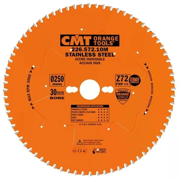 Диск пильний по нержавіючій сталі CMT 250x30x72T (226.572.10M)