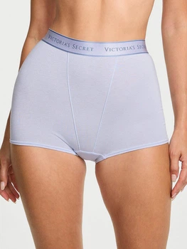 Трусики шорты женские хлопкрвые Victoria's Secret 2115953 S Голубые (56972955163931)