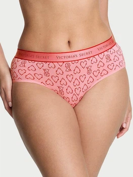 Трусики хипстеры женские хлопкрвые Victoria's Secret 27175997 L Розовые (698756322944)