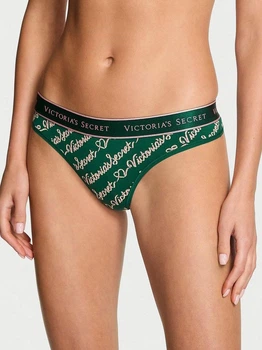 Трусики танга женские хлопкрвые Victoria's Secret 27176045 XS Зеленые (55142955162912)