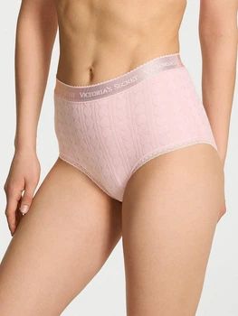 Трусики слипы женские хлопкрвые Victoria's Secret 27184741 XL Розовые (2729986598494)