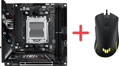 Материнська плата Asus ROG Strix B850-I Gaming Wi-Fi (sAM5, AMD B850, PCI-Ex16)+ Миша Asus TUF Gaming M3 Gen II USB Black у подарунок!