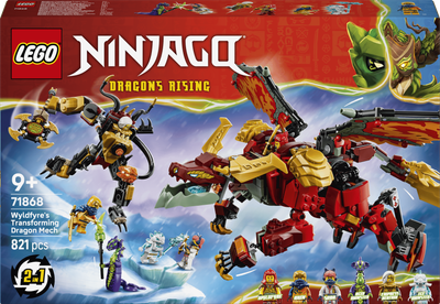 Конструктор LEGO Ninjago Дракон-трансформер Вайлдфаєр 821 деталь (71868)