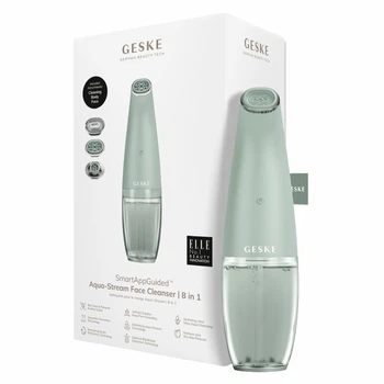 Вакуумный аква-очиститель пор GESKE Aqua-Stream Face Cleanser 8в1 зеленый