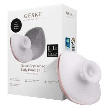 Щетка для тела GESKE Body Brush 4в1 жемчужная с окантовкой