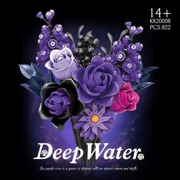 Конструктор Букет Фіолетових Троянд Deep Water Purple Roses Bouquet Без бренду 378