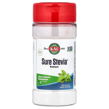 Экстракт стевии в порошке KAL "Sure Stevia" сахарозаменитель без калорий (40 г)