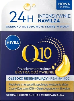 Krem do twarzy Nivea Q10 Extra odżywienie przeciwzmarszczkowy na noc 50 ml (5900017100753)