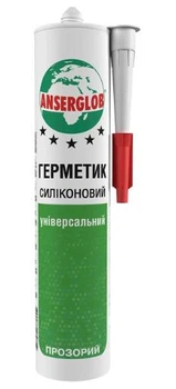 Герметик силіконовий Anserglob універсальний прозорий 280мл