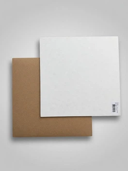 Холст на ХДФ 25×25 см, хлопок 280 г/м², мелкое зерно, грунтованный, для акрила, масла и структурной пасты