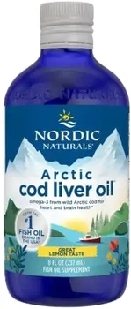Omega 3 z wątroby dorsza arktycznego Nordic Naturals Arctic Cod Liver 1060 mg płyn 237 ml Cytryna (768990587856)